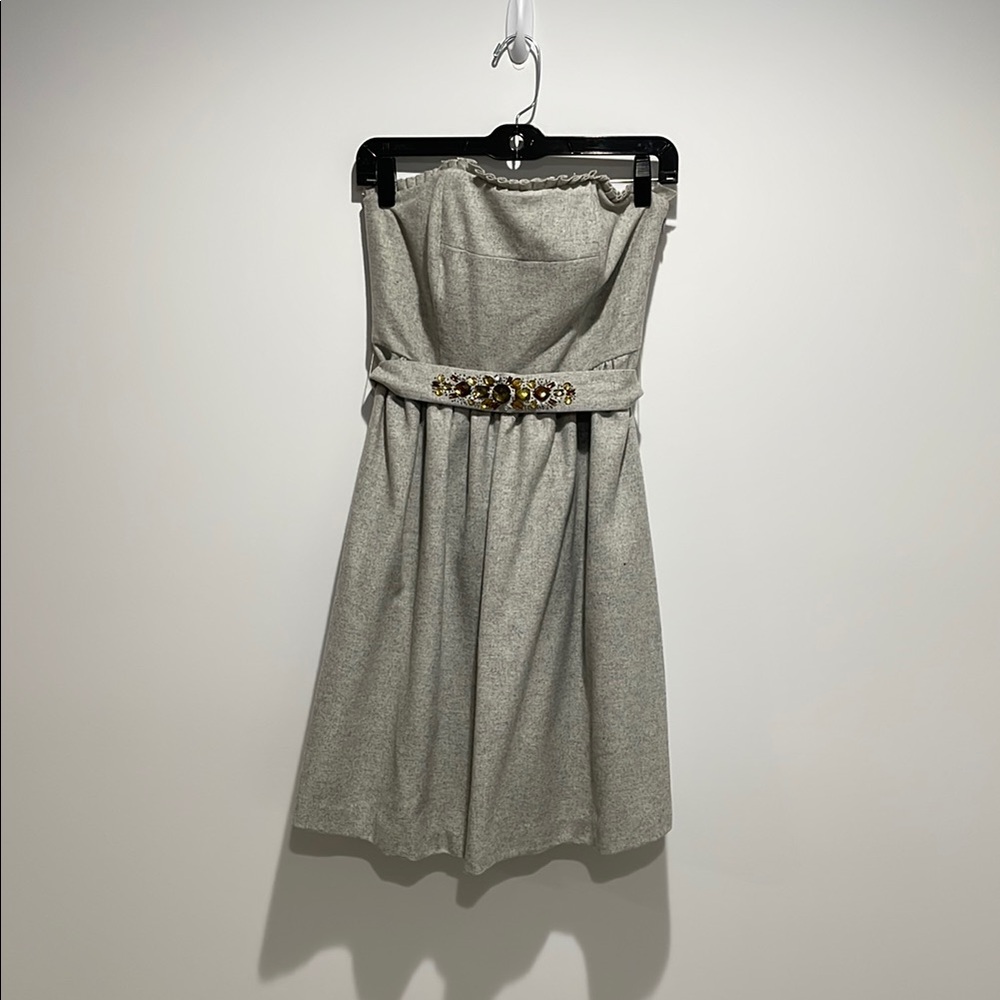 Banana Republic | Elegant Gray Strapless Dress